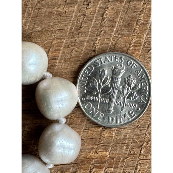 Vintage Manila South Sea Style Baroque Pearl Necklace, 36" Strand - Picture 8 of 9